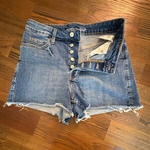 High-Rise Denim Women's Shorts